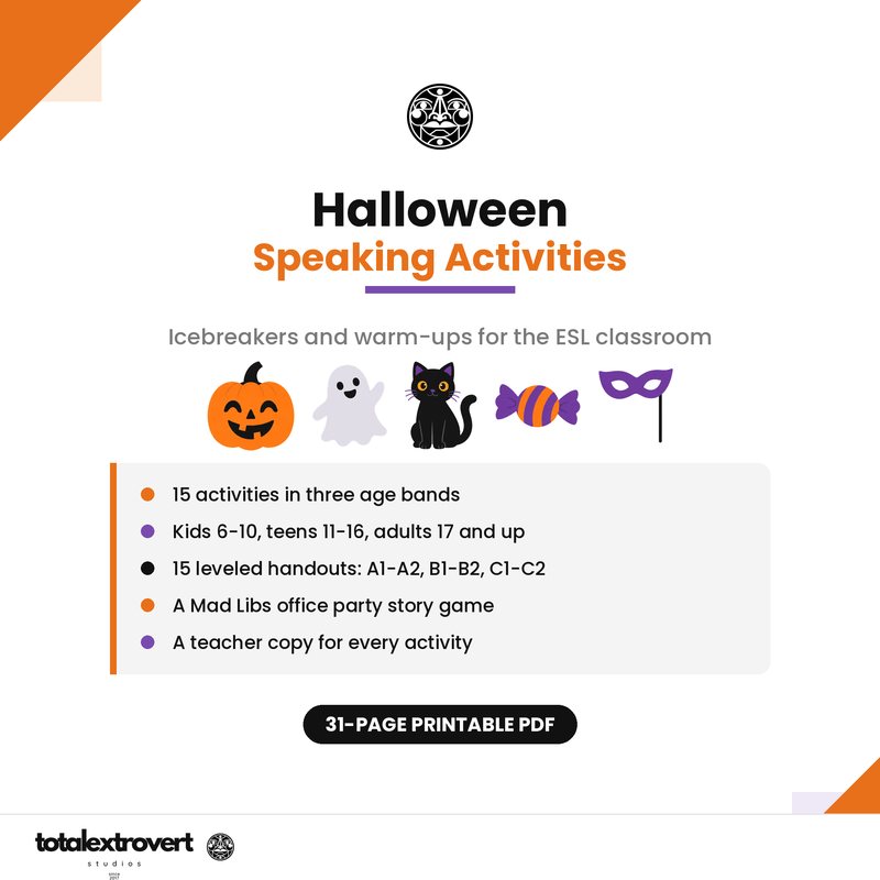 Halloween ESL Speaking Activities